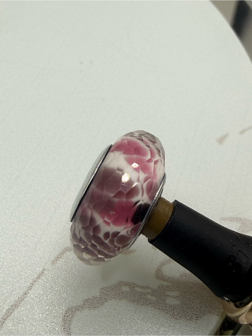 Pandora Pink/Purple Murano Glass Bead!